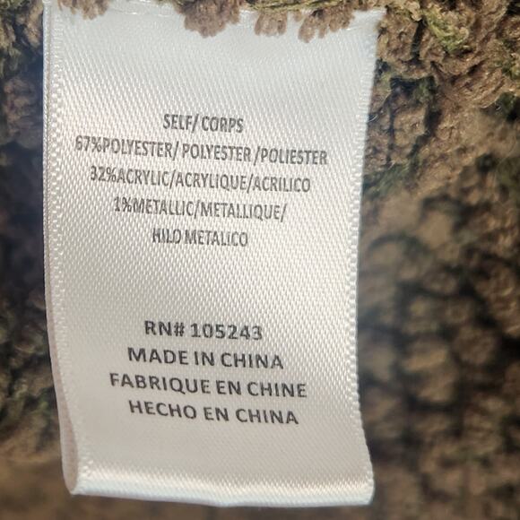 Studio B by Bobeau Mettalic Skull Sweater Women’s SZ XL Brown/Gray Boucle EUC - Picture 12 of 13